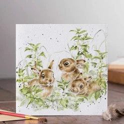 'spring Hares' Hare Greetings Card>Wrendale Best