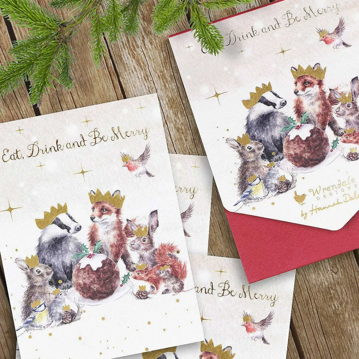 'The Christmas Party' Set Of 8 Christmas Cards>Wrendale Sale