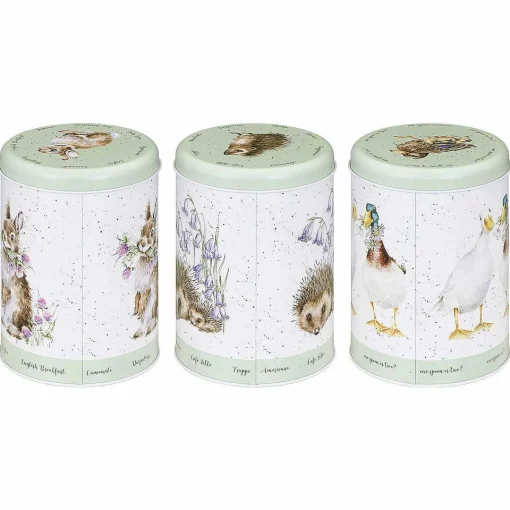 'The Country Set' Green Tea, Coffee & Sugar Canisters Set>Wrendale Sale