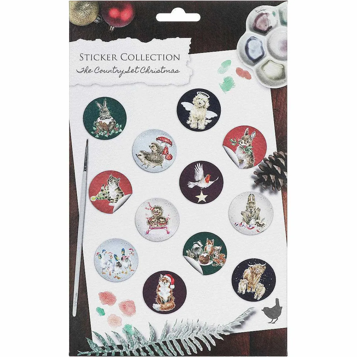 'The Country Set Christmas' Stickers>Wrendale Discount