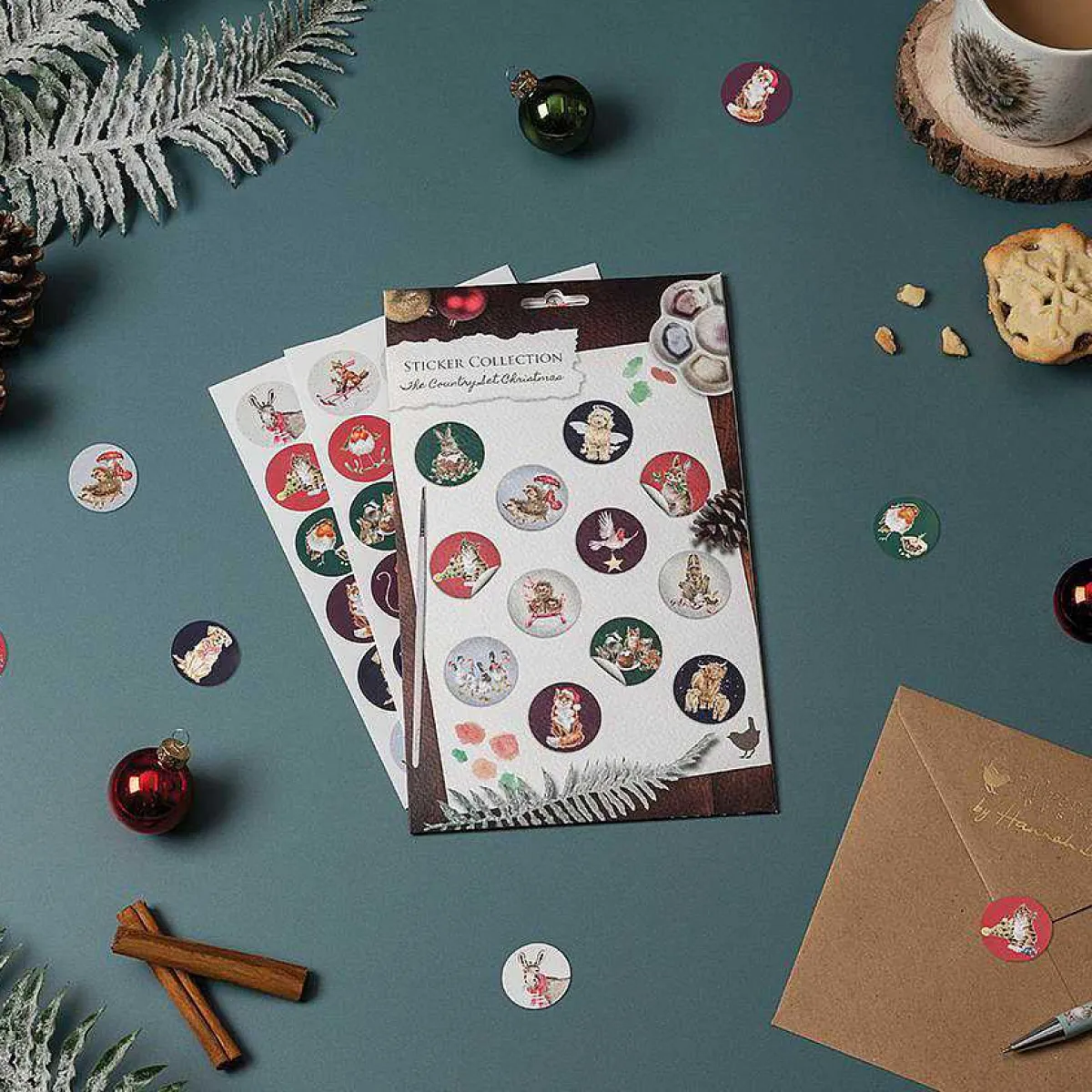 'The Country Set Christmas' Stickers>Wrendale Discount