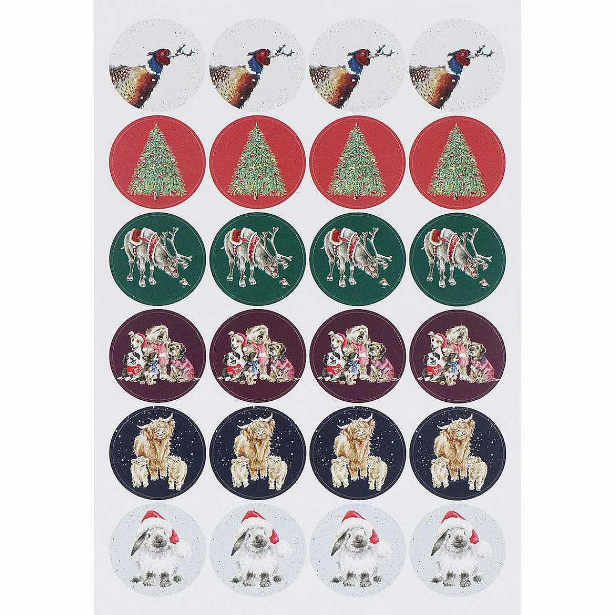 'The Country Set Christmas' Stickers>Wrendale Discount
