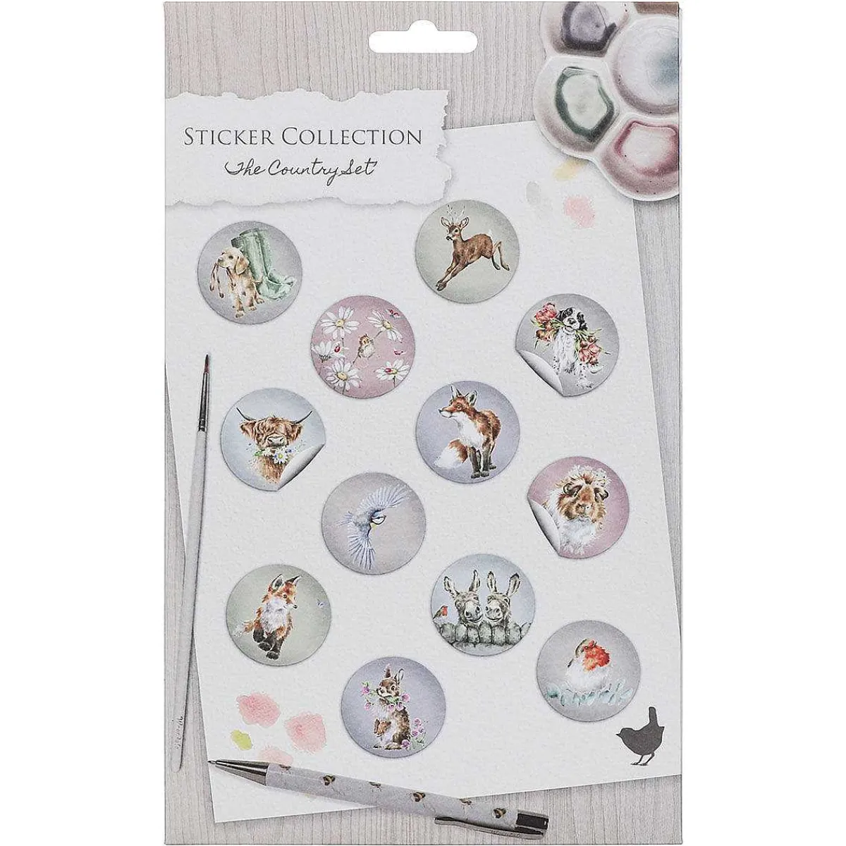 'The Country Set' Stickers>Wrendale Store