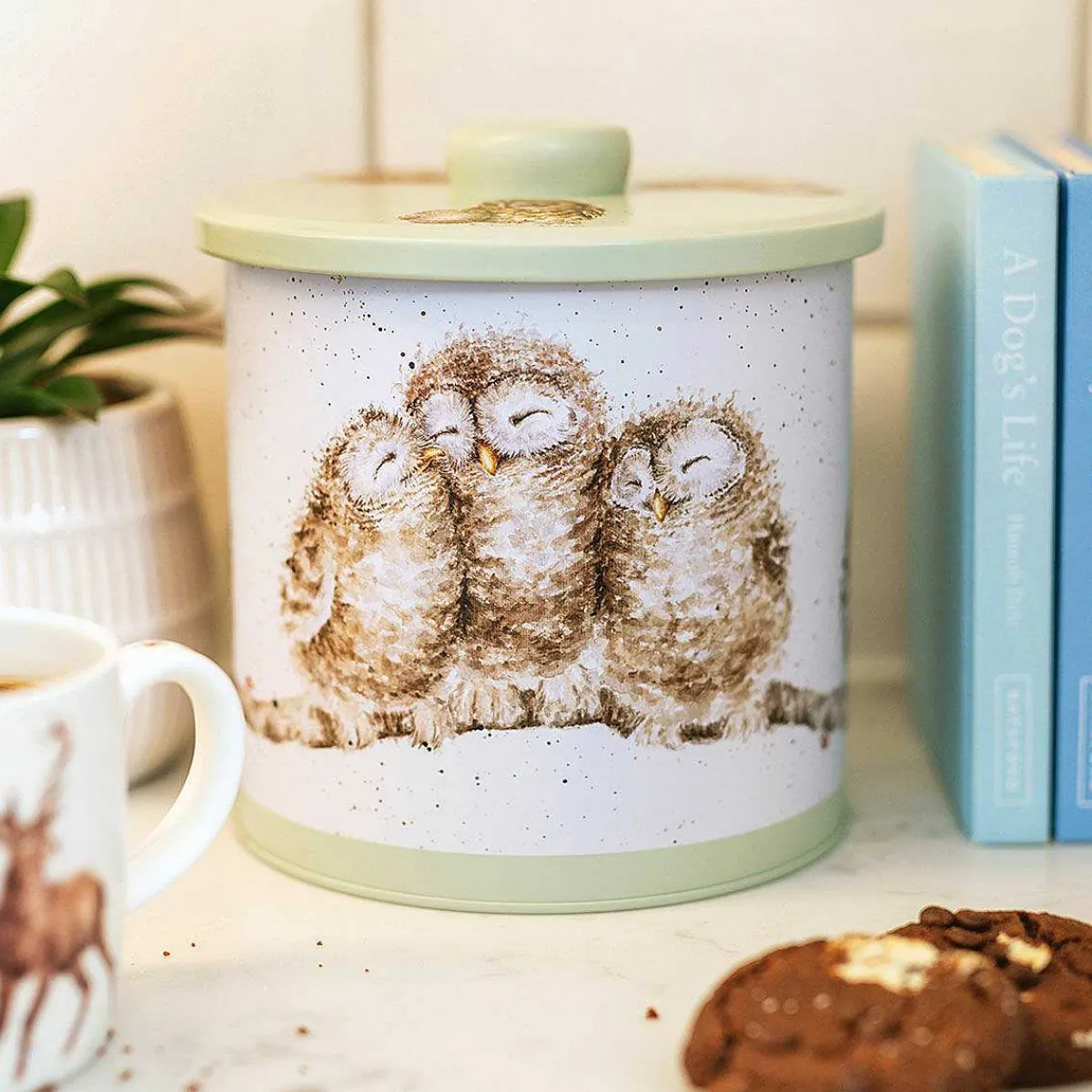 'The Country Set' Green Biscuit Barrel>Wrendale Cheap