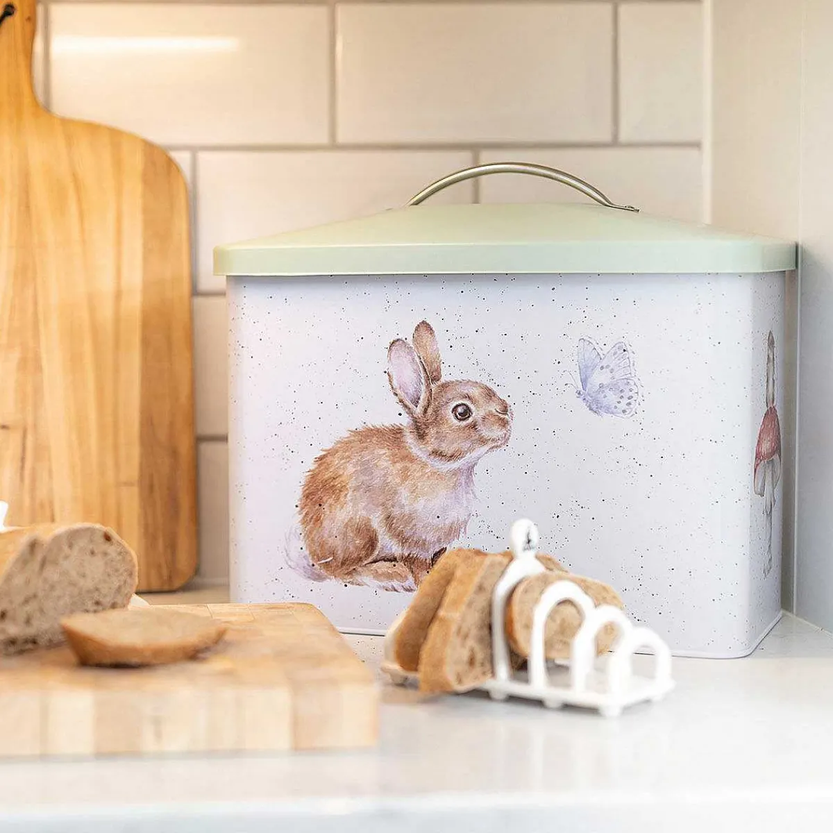 'The Country Set' Green Bread Bin>Wrendale Cheap
