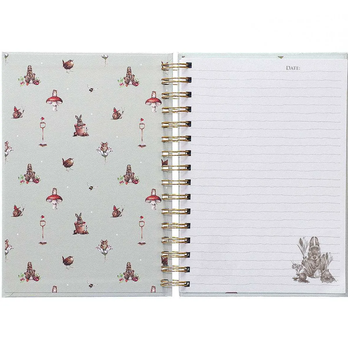 The Flower Pot Rabbit Spiral Bound A5 Notebook>Wrendale Sale