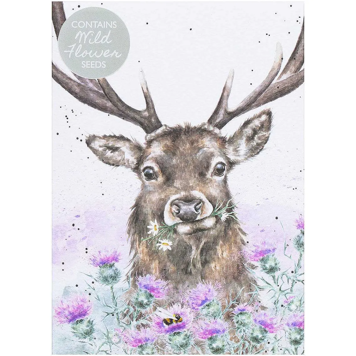 'Thistle Make You Smile' Stag Seed Card>Wrendale Sale