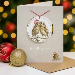 'To Both Of You' Christmas Card With Tree Decoration><noscript><img width=