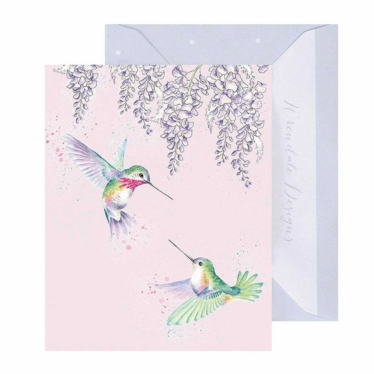 'Wisteria Wishes' Hummingbird 9Cm Mini Card>Wrendale Best Sale