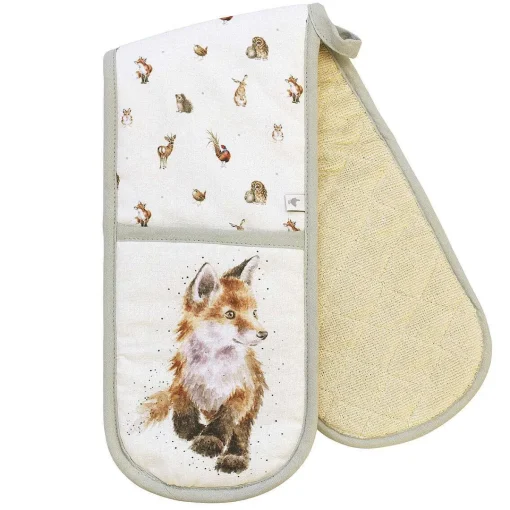 Woodlanders Fox Double Oven Glove>Wrendale Online
