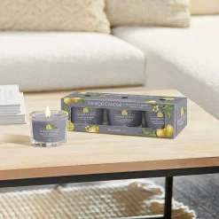 Black Tea & Lemon Set Of Three Signature Filled Votives><noscript><img width=