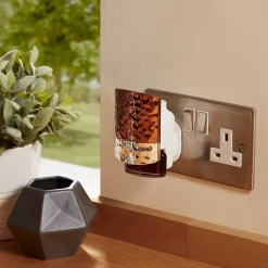 Hammered Copper & Silver Pattern Scent Plug><noscript><img width=