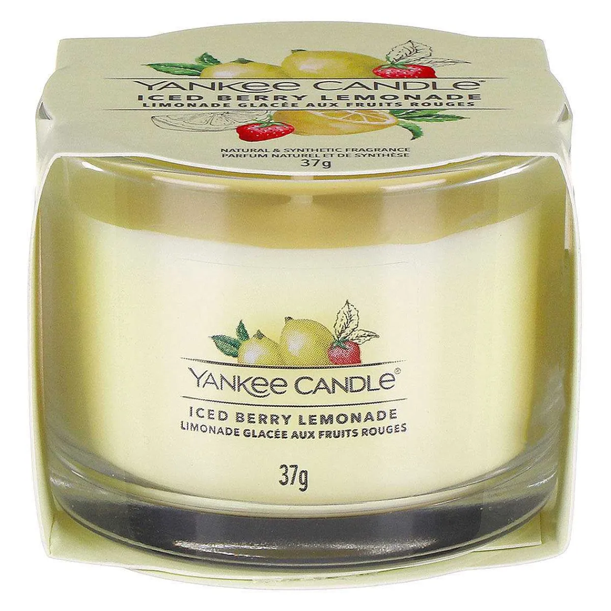 Iced Berry Lemonade Single Signature Filled Votive>Yankee Candle Hot