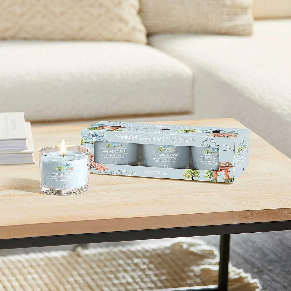 Majestic Mount Fuji Set Of Three Signature Filled Votives>Yankee Candle Shop