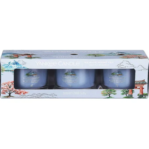 Majestic Mount Fuji Set Of Three Signature Filled Votives>Yankee Candle Shop
