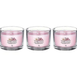 Pink Cherry Vanilla Set Of Three Signature Filled Votives><noscript><img width=