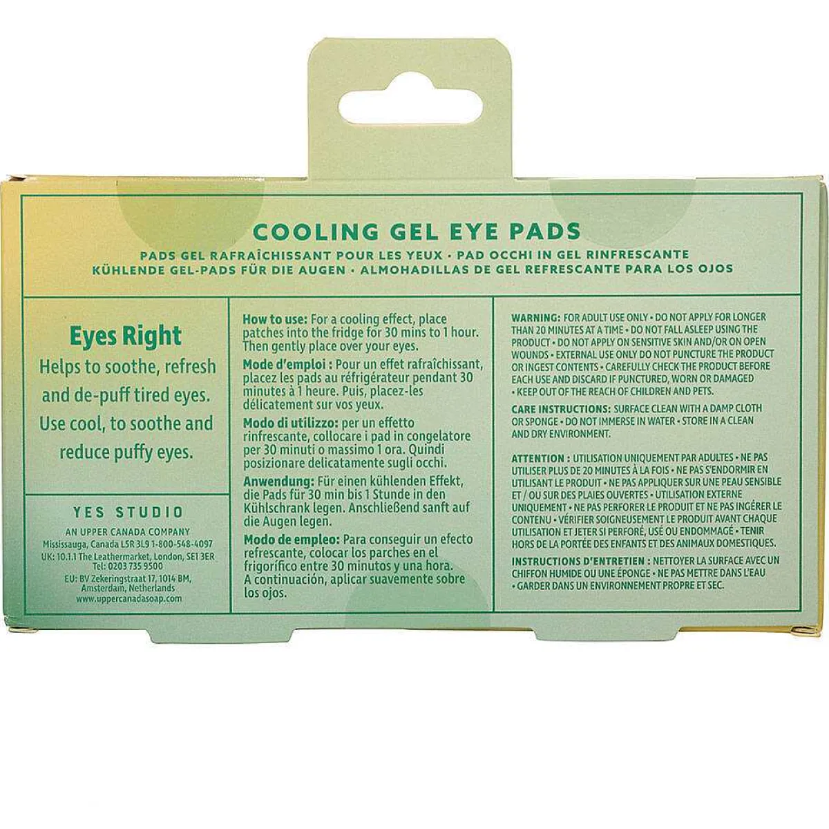 'Cool As A…' Cooling Gel Eye Pads>Yes Studio Fashion